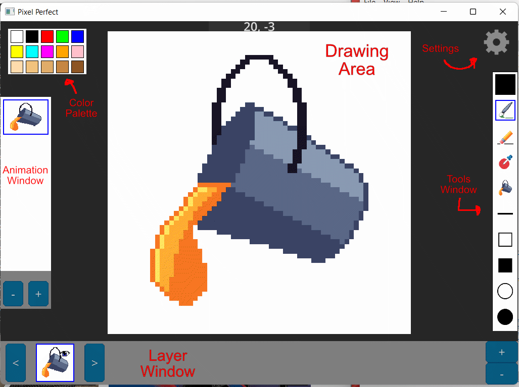 retro sketch drawing area