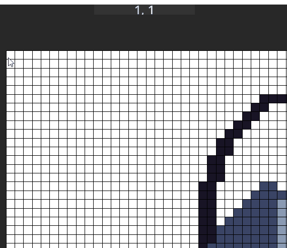 retro sketch cursor position indicator